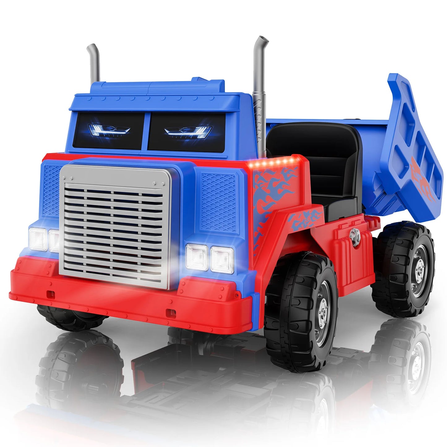 LIGIANT 24V Ride On Dump Truck 4WD Kids Remote LED