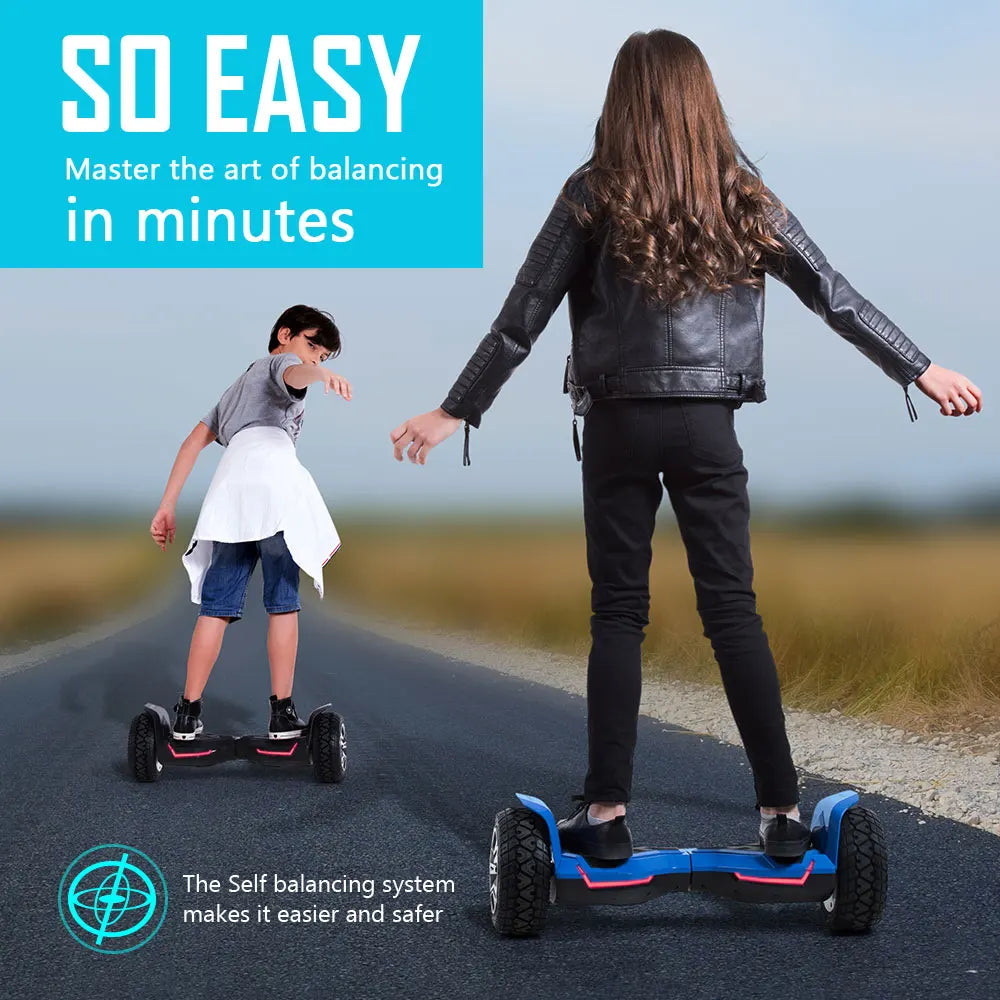 Off-Road Self-Balancing Scooter Dual 350W Motors Led Lights Indoor Outdoor