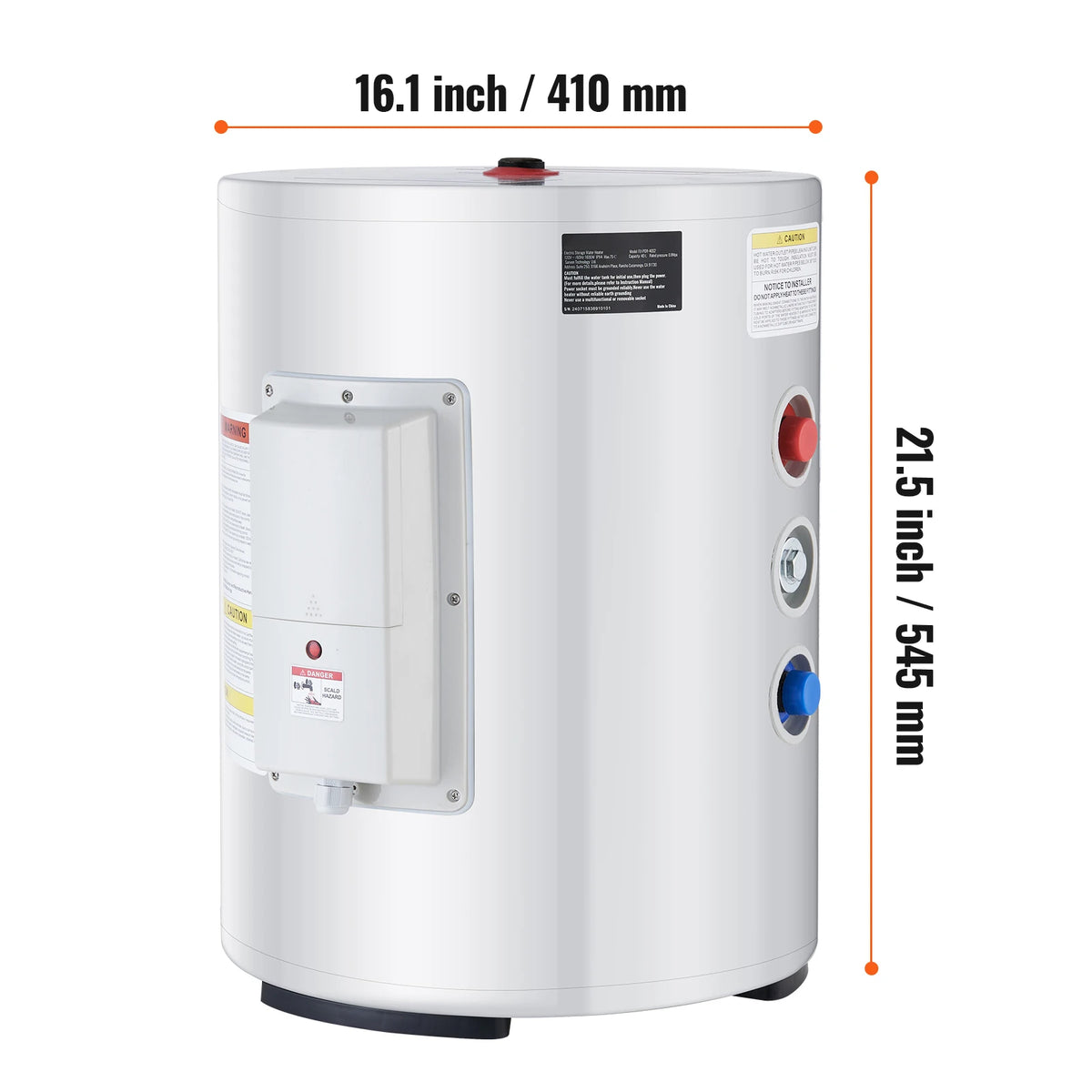 VEVOR Electric Water Heater With IPX4 Rating And Digital Display