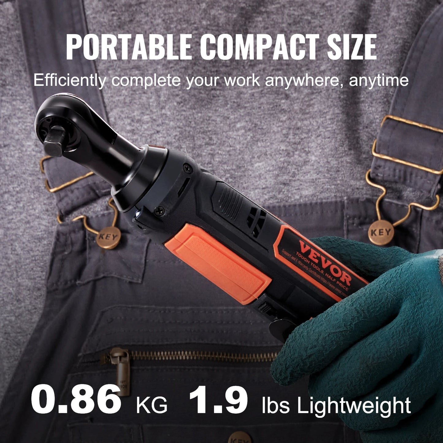 SucceBuy 3/8 Cordless Electric Ratchet Wrench Set 12V 33 Ft-lbs Power Ratchet Tool Kit 45-Min Fast Charge 2-Pack 2.0Ah Battery