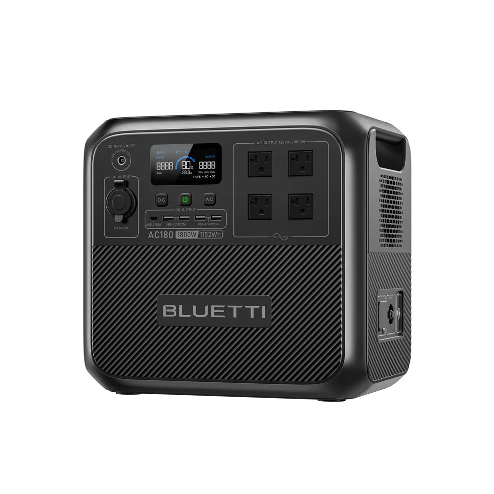 BLUETTI AC180 Portable Power Station With Solar Charging