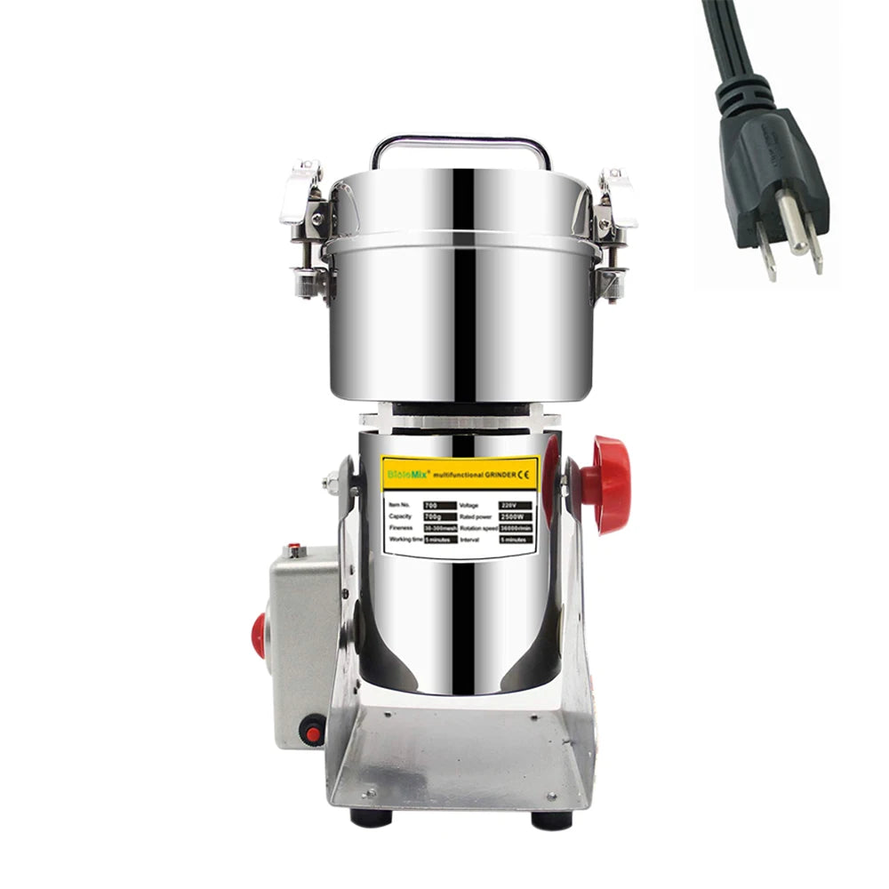 BioloMix Dry Food Grinder Mill 800g 700g - Grain Spice Herb Cereal Coffee Grinder Gristmill for Flour Powder Crushing