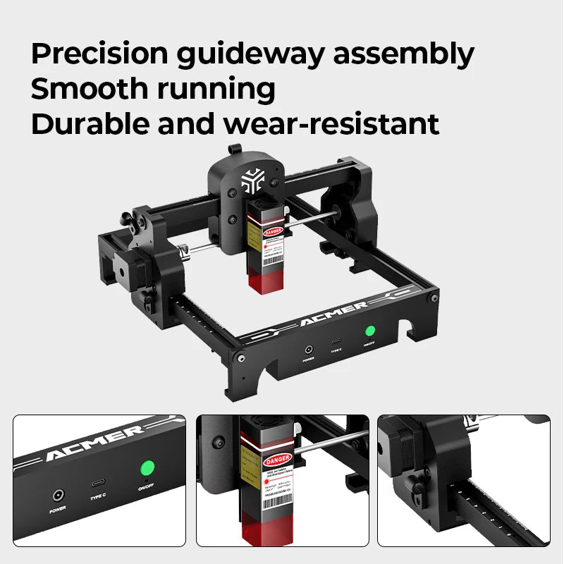 ACMER S1 6W Mini Portable Laser Engraver High Precision CNC Cutting Tools Engraving Machine for DIY Wood Glass Acrylc Beginner