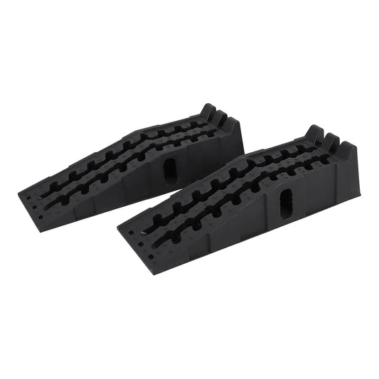 2Pcs Car Ramps for Oil Change, 12,000 LB(5 T) Capacity, Low Profile 6.25 in Lift Vehicle Service Ramps for Trucks, SUVs, Cars