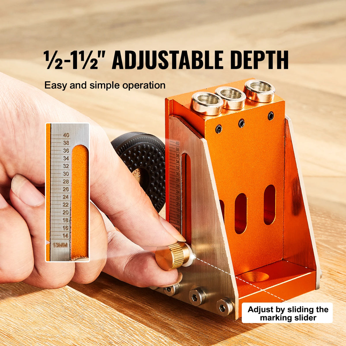SucceBuy Adjustable Pocket Hole Jig Kit With Drill Accessories