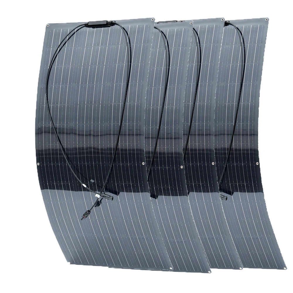 BOGUANG Semi-Flexible Solar Panel Balcony Photovoltaic PV 1500W 600W 450W 300W 150W 12 Volt | IP67 | Grade A Cells | PET | ETFE