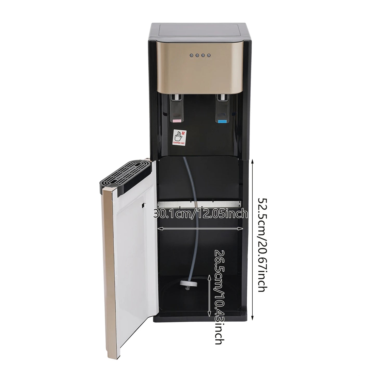 110V Bottom Loading Water Dispenser 304 Stainless Steel Liner Hot Cold Water Cooler Floor Standing Drinking Water Machine