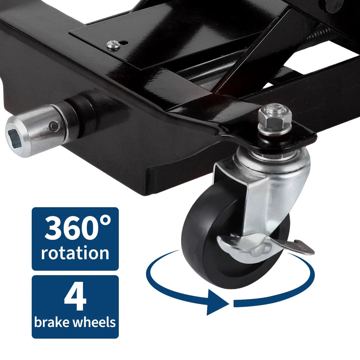 Transmission Jack 450 LBS Capacity: Low Profile Lift with 2M Safety Straps & 4 Brake Wheels, 7-23 Inch Range for Car & Truck Repair
