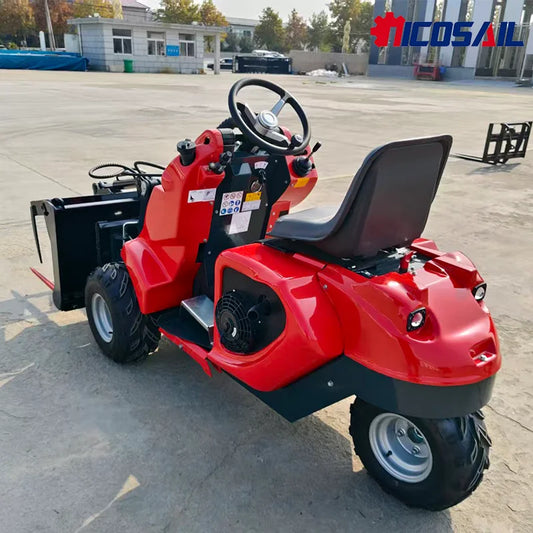 1.5 Ton Mini Three-wheel Skid Steer Loader - EPA Compliant Great For Animal Husbandry Construction & Farm EUR5 Certified