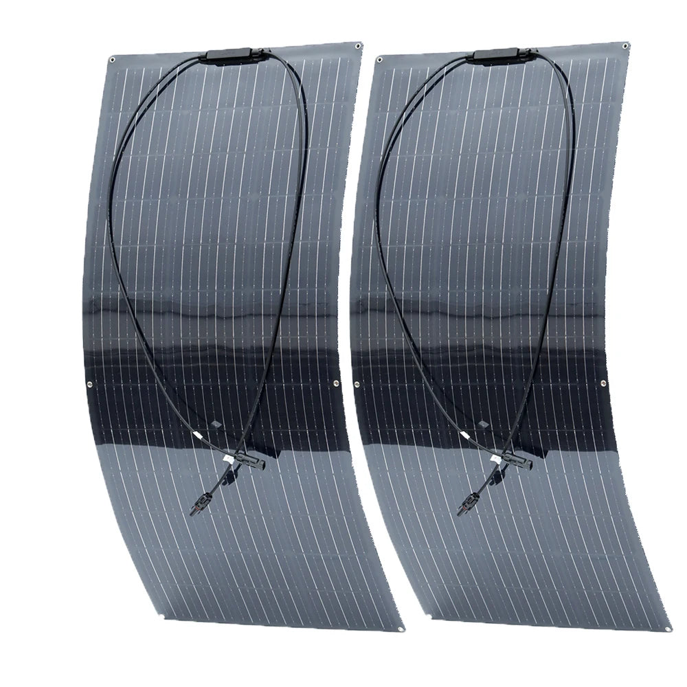 BOGUANG Semi-Flexible Solar Panel Balcony Photovoltaic PV 1500W 600W 450W 300W 150W 12 Volt | IP67 | Grade A Cells | PET | ETFE