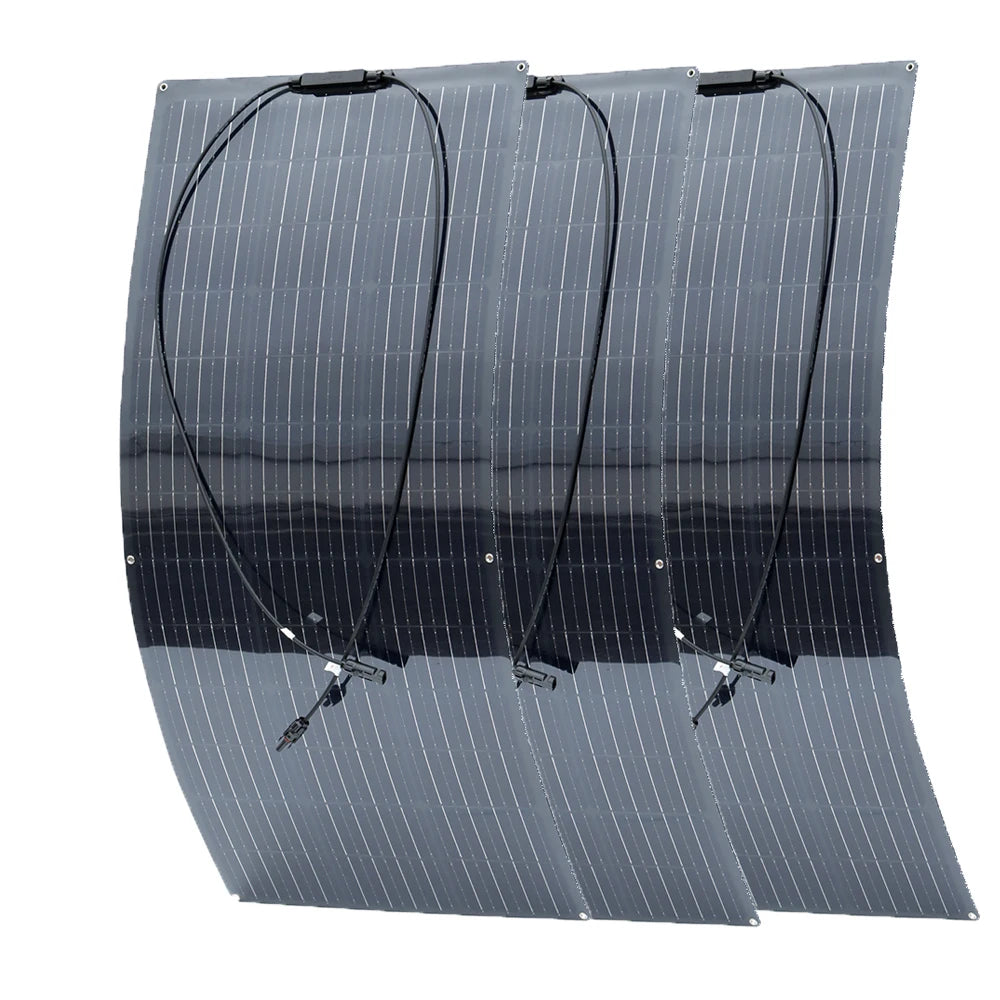 BOGUANG Semi-Flexible Solar Panel Balcony Photovoltaic PV 1500W 600W 450W 300W 150W 12 Volt | IP67 | Grade A Cells | PET | ETFE