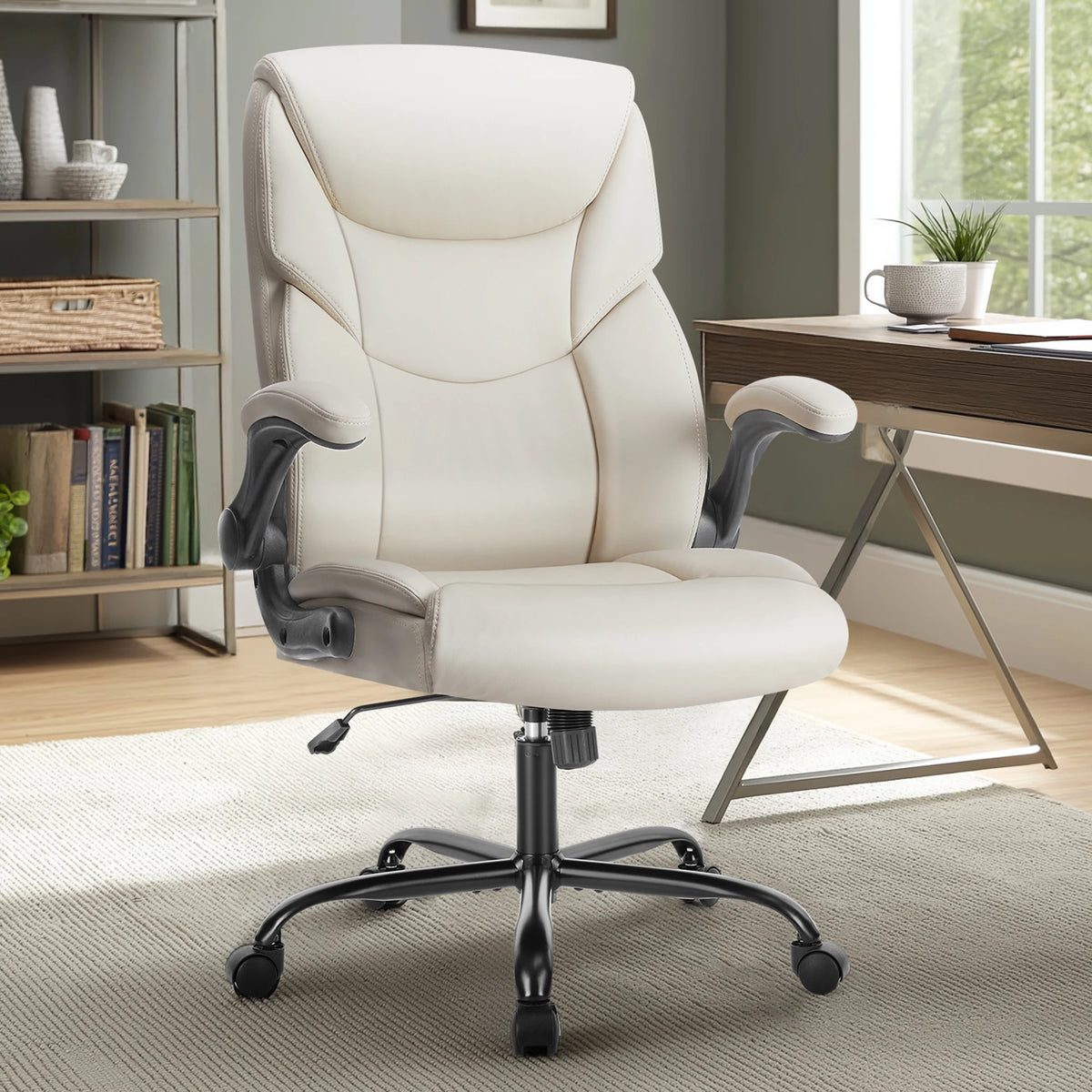 JHK Ergonomic Heavy Duty Office Chair With Flip Up Arms