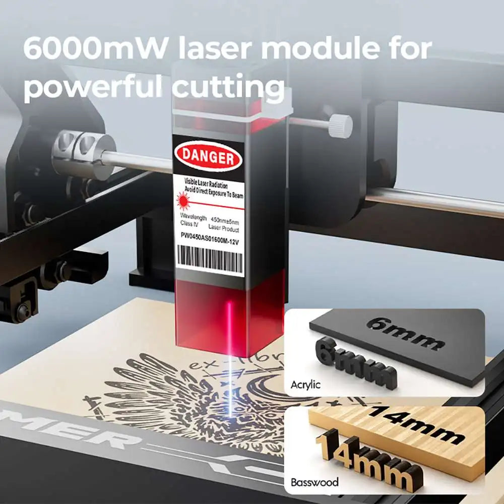 ACMER S1 6W Mini Portable Laser Engraver High Precision CNC Cutting Tools Engraving Machine for DIY Wood Glass Acrylc Beginner