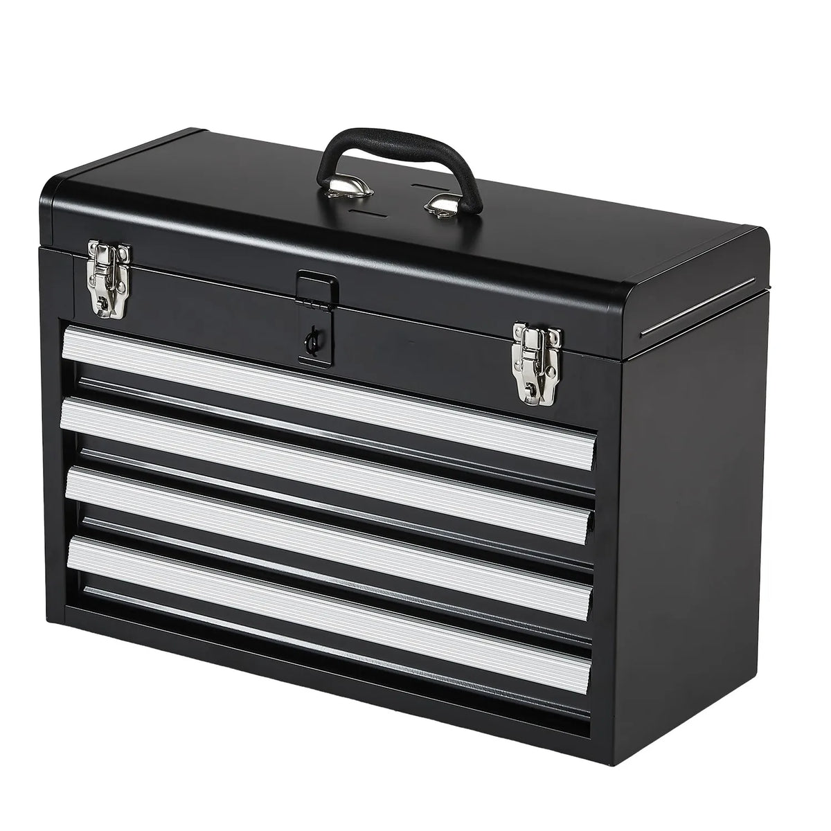 SucceBuy Four Drawer Portable Metal Toolbox With Secure Locking