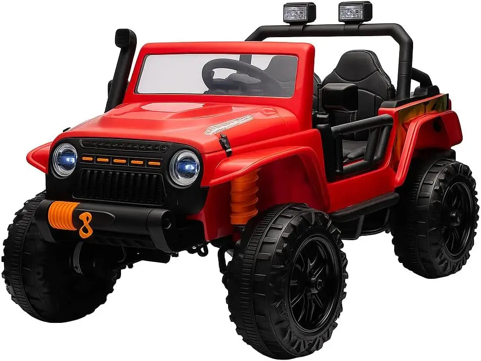 24V 2 Seater Ride On Car for Kids Electric Truck with Remote Control Ride on Truck w/ 4-Wheeler Suspension 4WD Battery Powered