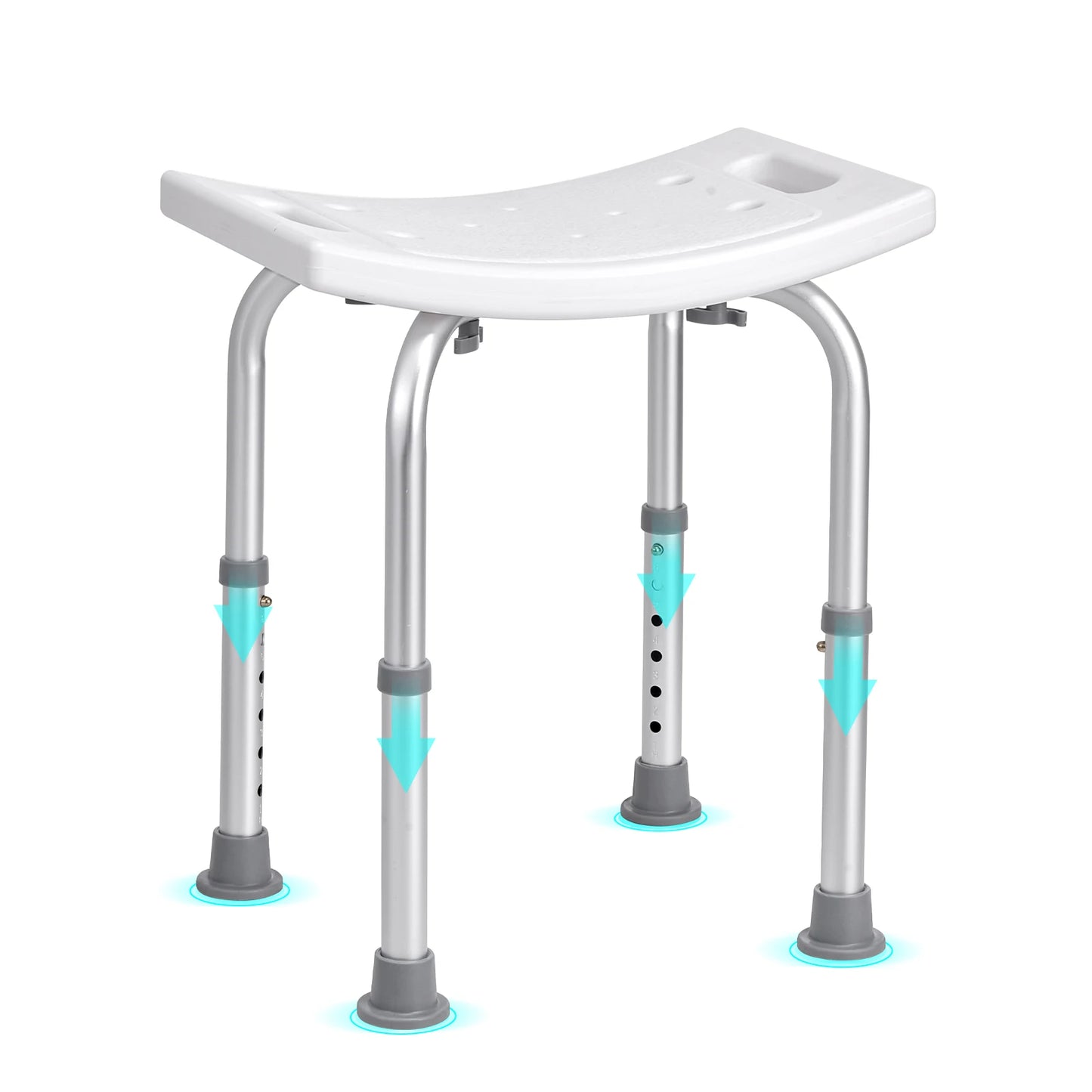 SucceBuy Adjustable Shower Chair With Built In Handles