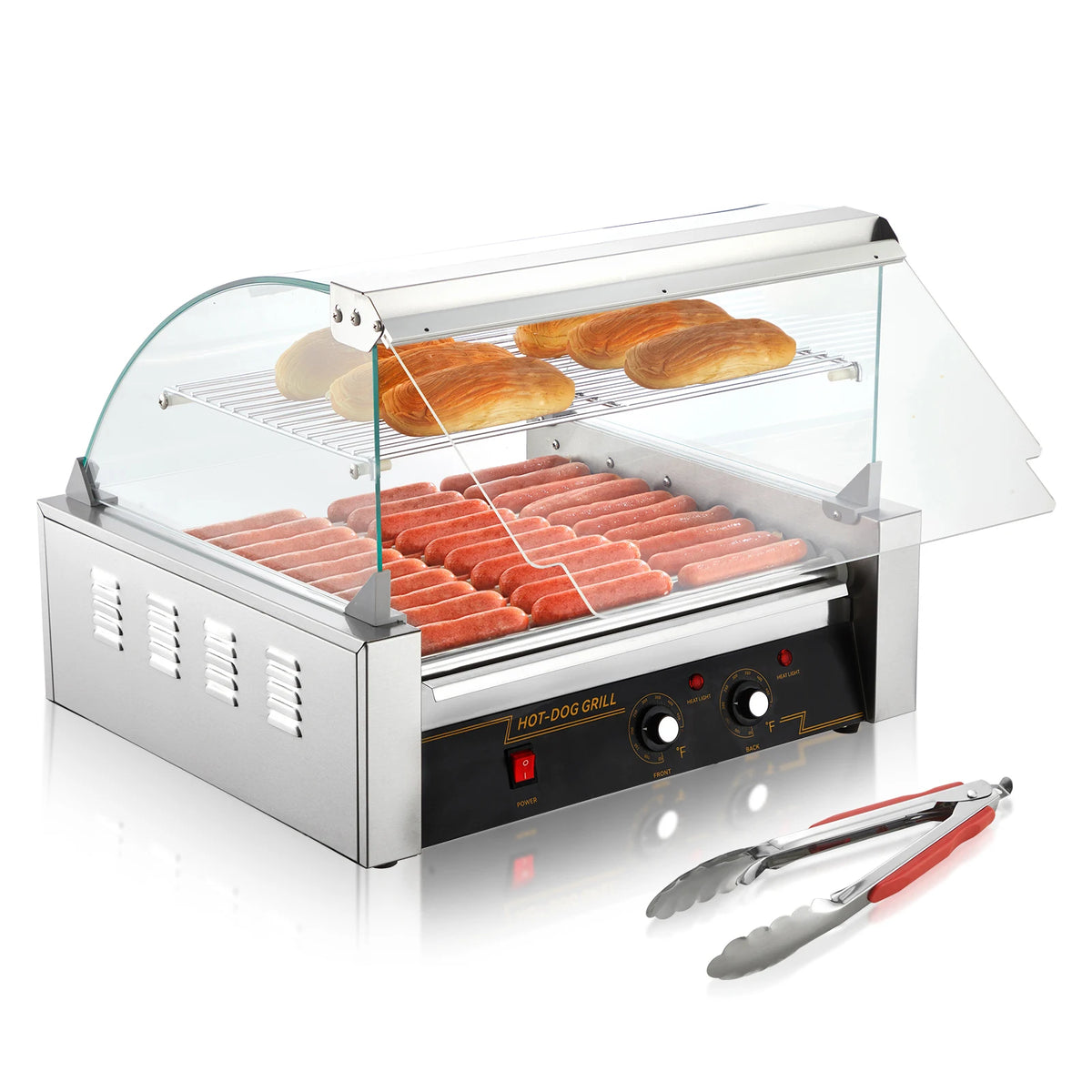 SucceBuy  5/7/11 Commercial Hot Dog Roller Electric Sausage Maker Barbecue Grill Machine for Camping Party Home Appliance 110V