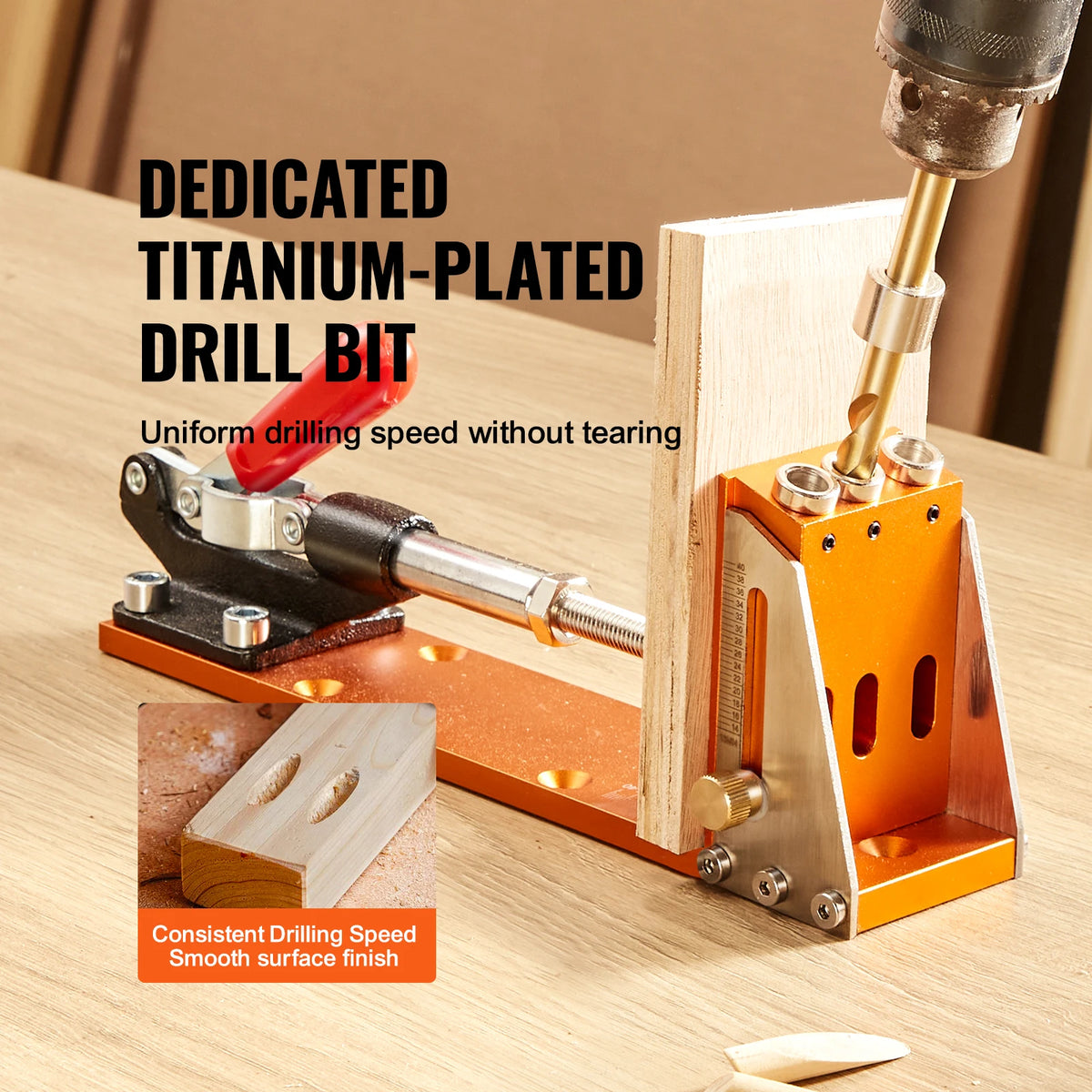 SucceBuy Adjustable Pocket Hole Jig Kit With Drill Accessories