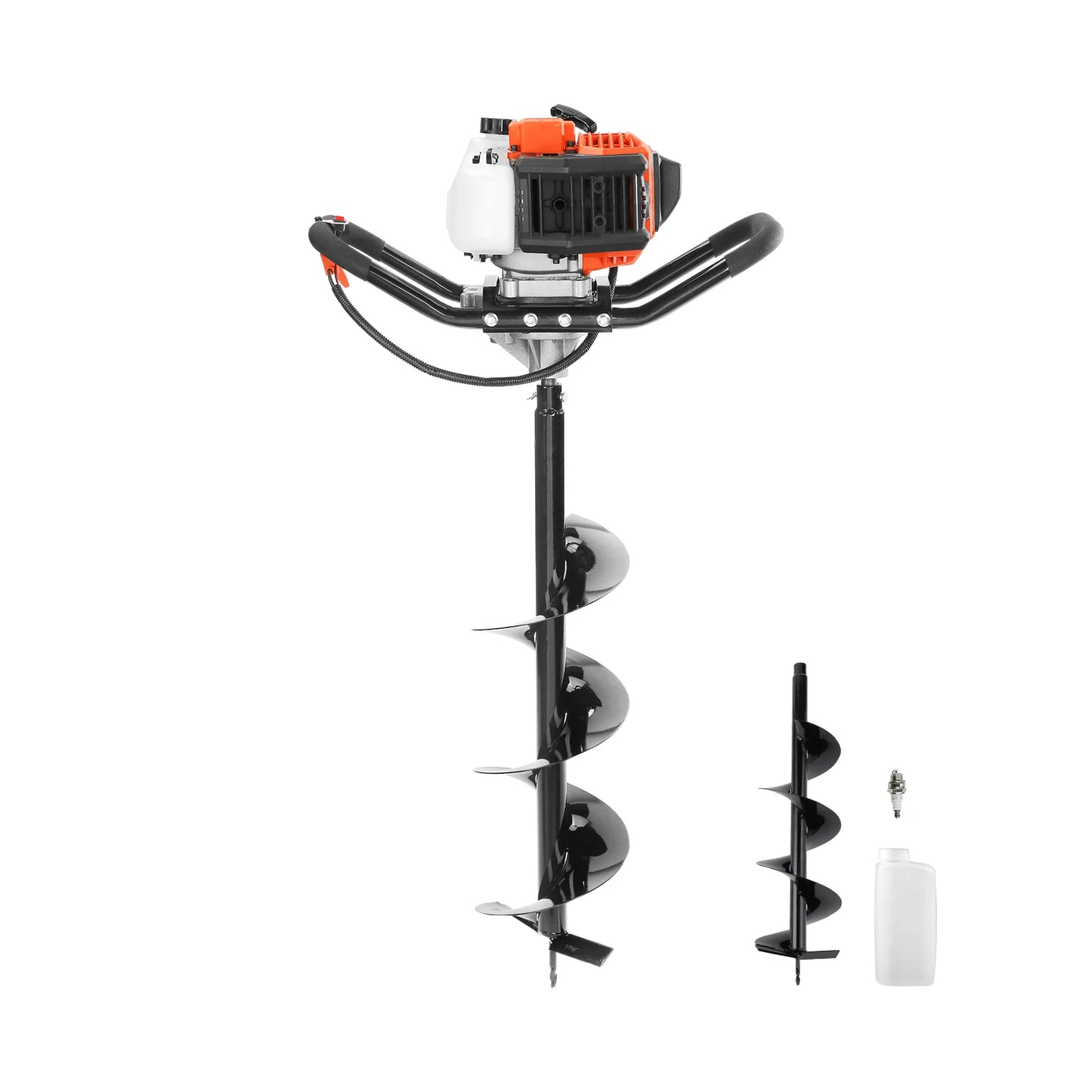 SucceBuy Fuel-powered Auger  Post Hole Digger Gas Powered Earth Auger Borer Ground Petrol Earth Auger Post 52cc/43cc Hole Digger