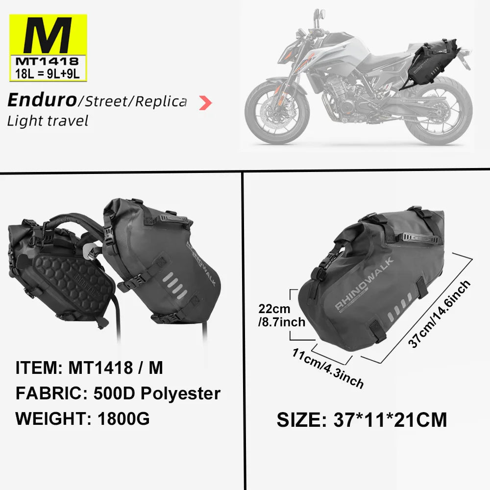 Waterproof Universal Motorcycle Saddle Bags For Outdoor Travel