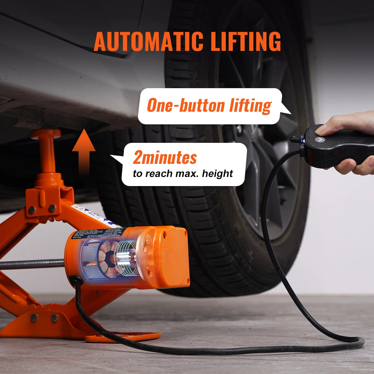 Succebuy 3 Ton Electric Car Jack With Impact Wrench