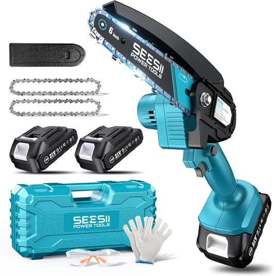 Seesii Cordless Mini Chainsaw Compatible With Makita 18V Battery