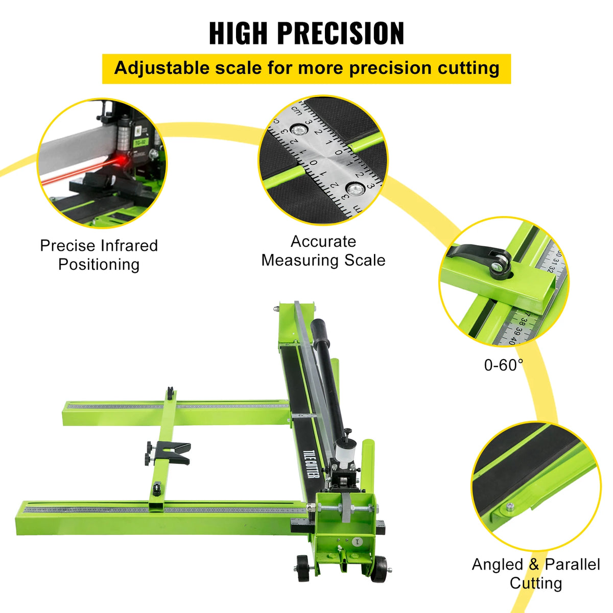 Professional Manual Tile Cutter With Infrared Laser Positioning