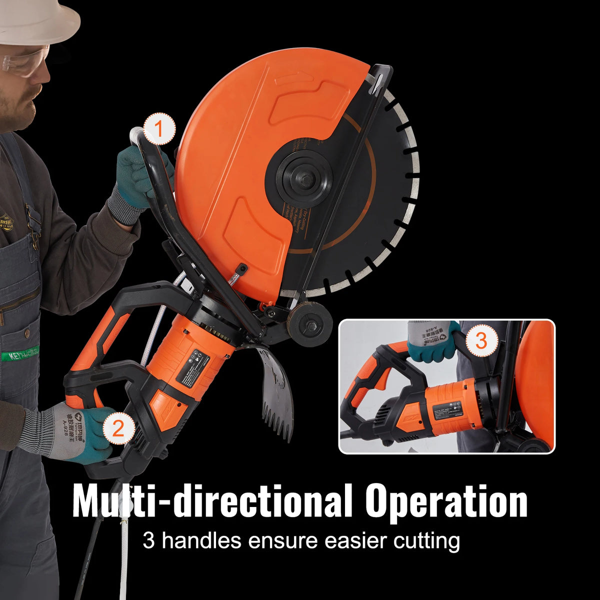 Electric Concrete Circular Saw 3200W Wet Adjustable Depth