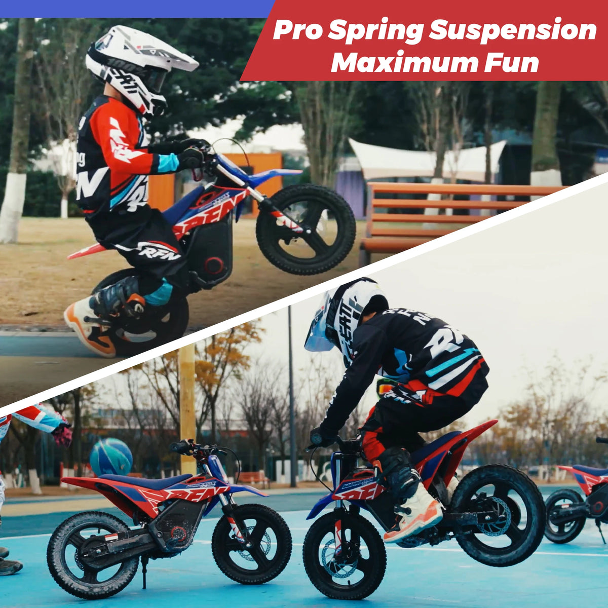 RFN Warrior Kids Electric Dirt Bike | Kids Electric Off-Road Motorcycle |  Speed Ride |Multi-Speed,Outdoor Ride for Age 3-8