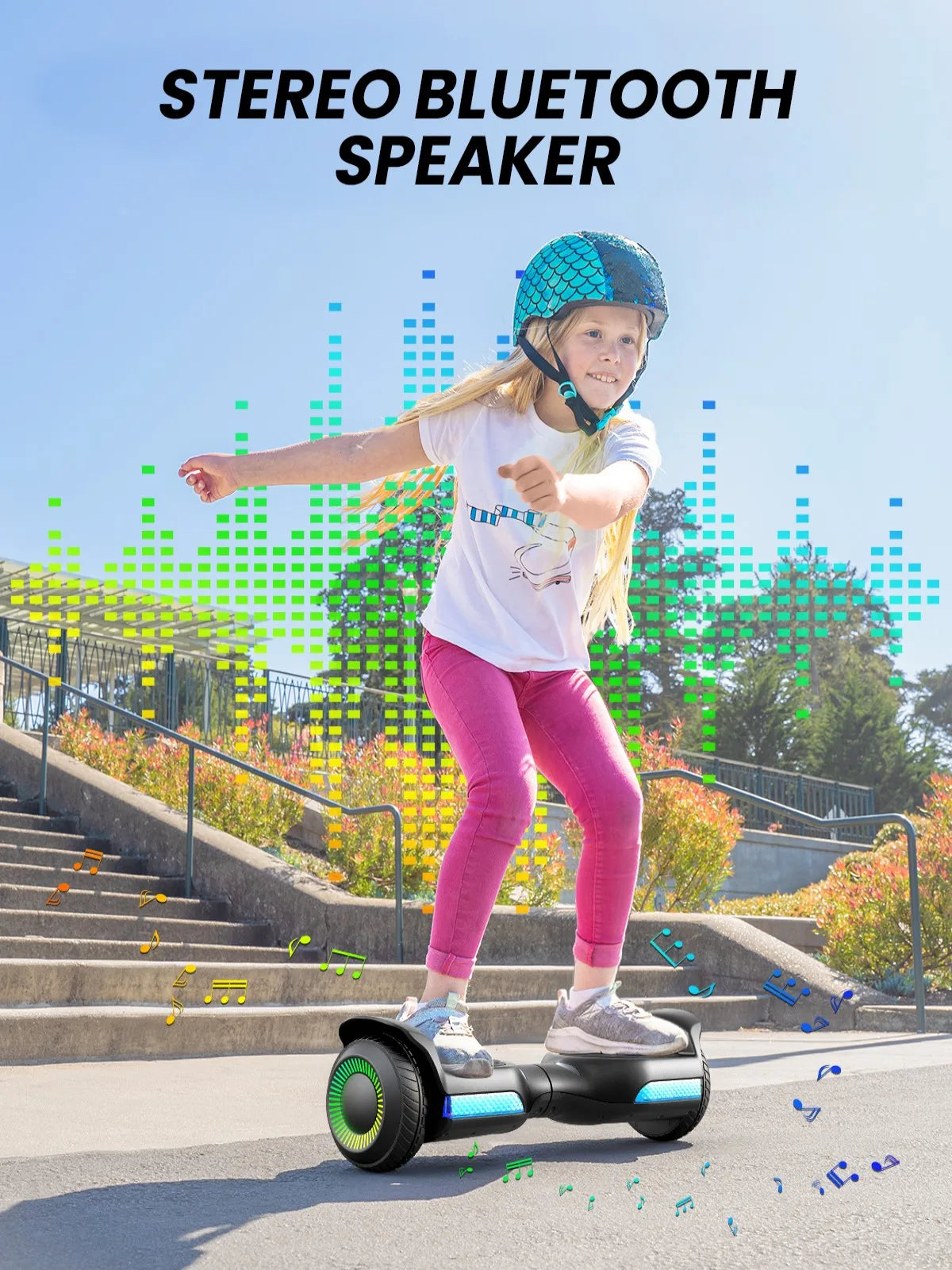 Gyroor Kids All Terrain Self Balancing Hoverboard With LED Bluetooth