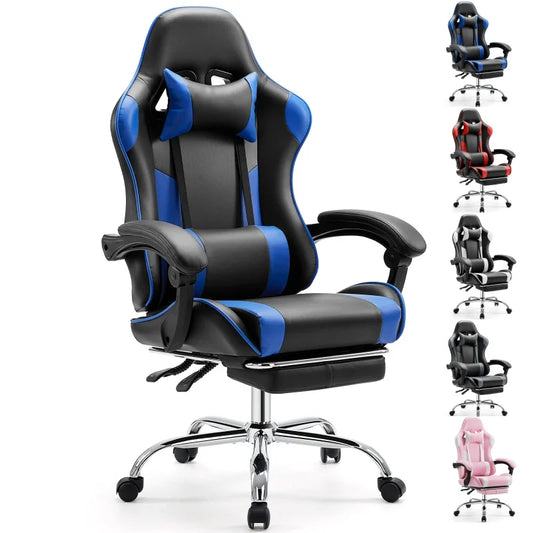 JHK Ergonomic Racing Gaming Chair With Adjustable Headrest And Lumbar