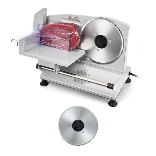SucceBuy Electric Meat Slicer With Dual Stainless Steel Blades