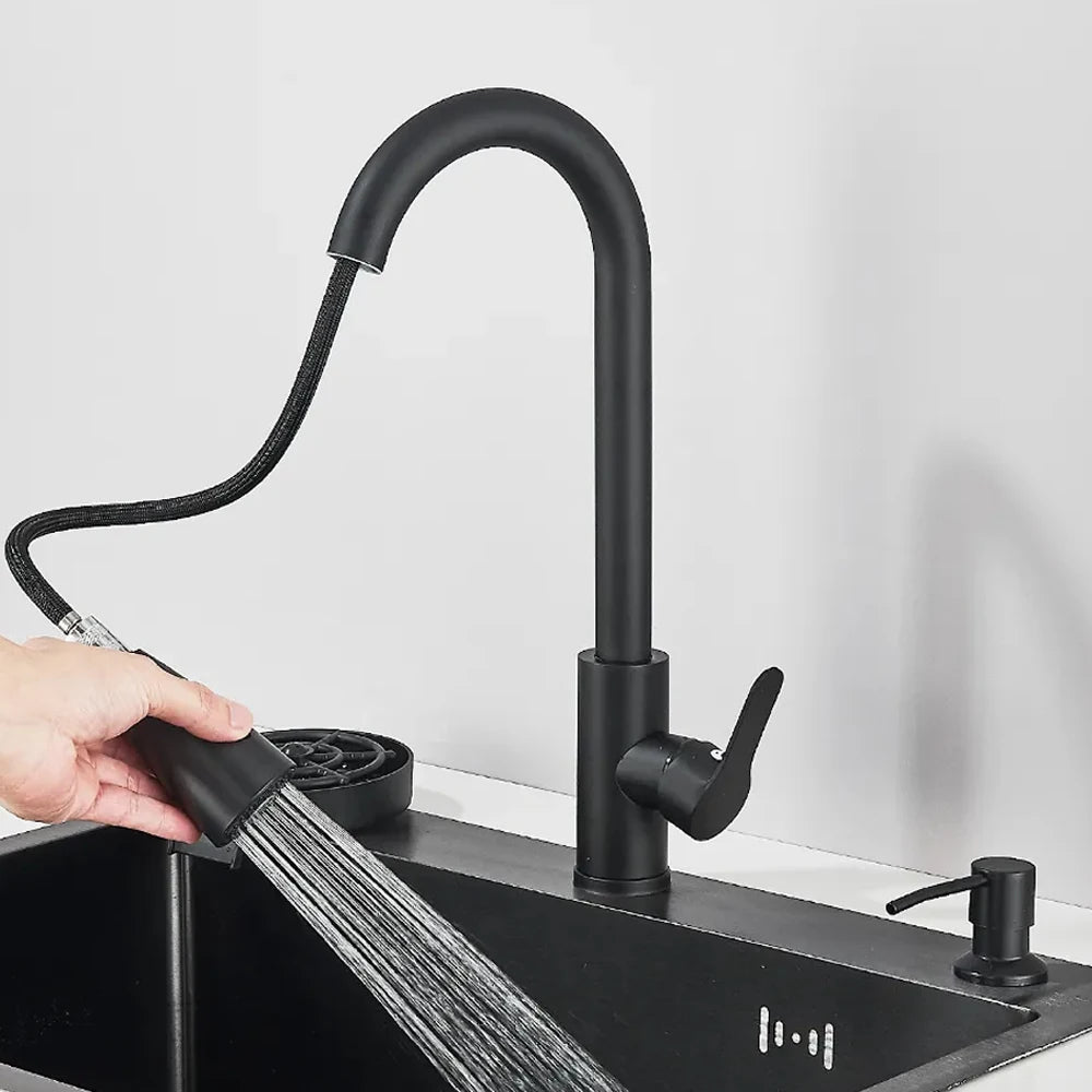 Stainless Steel Undermount Kitchen Sink With Integrated Faucet