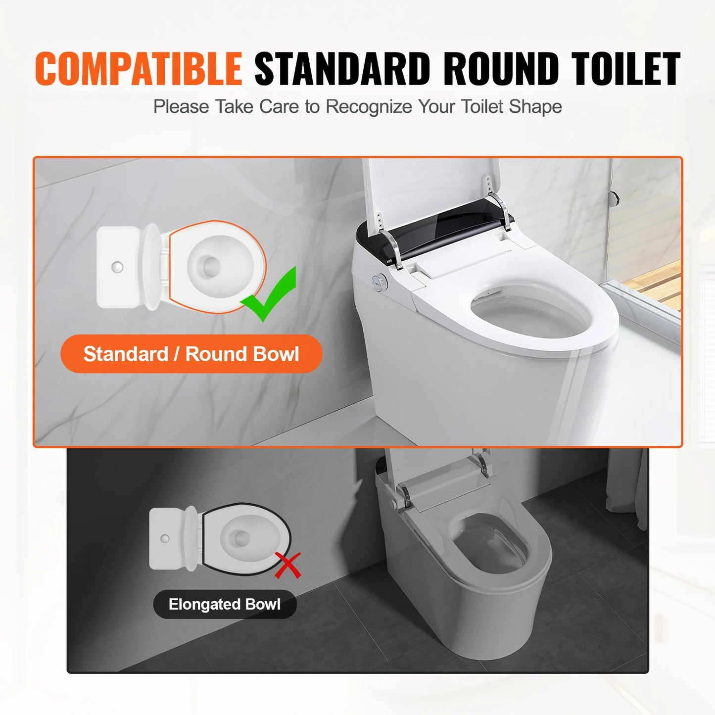 SucceBuy Raised Toilet Seat With Aluminum Handrail 300 LB Capacity