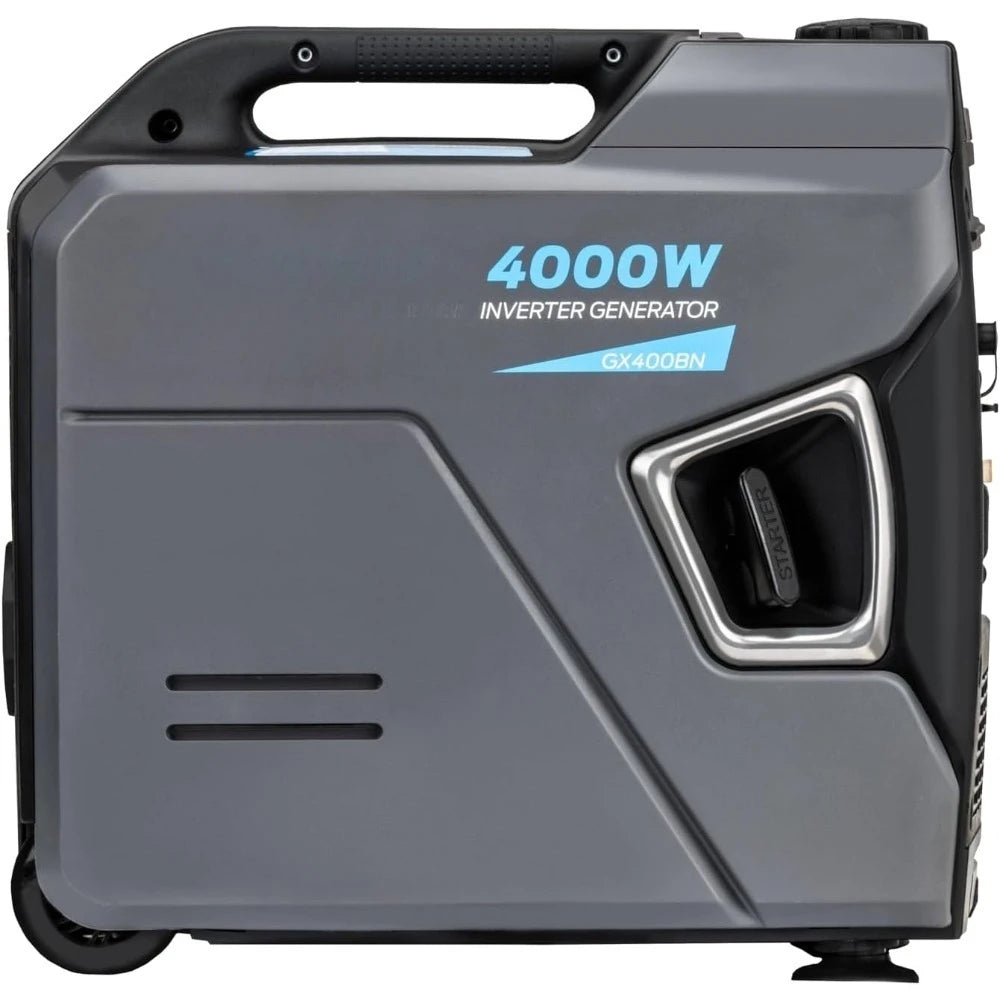 4000W Portable Ultra Quiet Dual Fuel Inverter Generator with Parallel Capability RV Ready Handle Wheels CO Detection