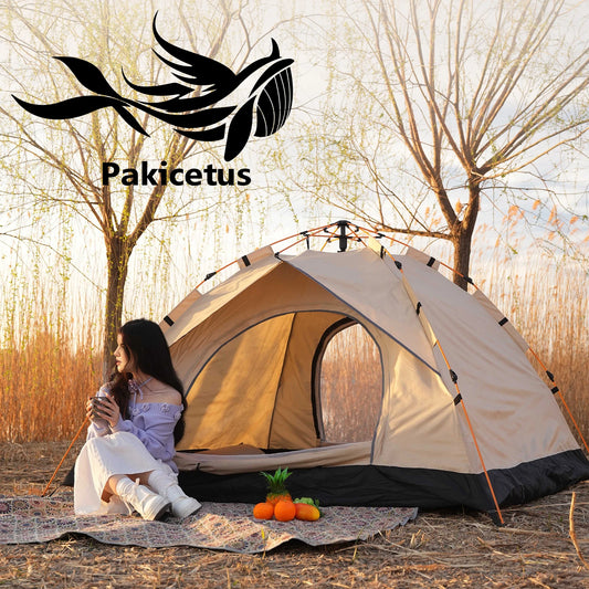 PAKICETUS 2-4 Person Camping Windproof Tents, Easy To Set Up, Lightweight Camping Tent, Carpa, Suitable For Family Travel, Outdoor Camping