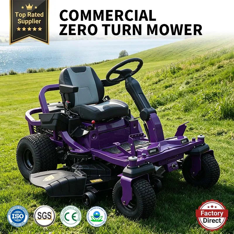 Electric Start Riding Lawn Mower 42-Inch Deck Size High Performance Battery Powered Garden Mower Machine