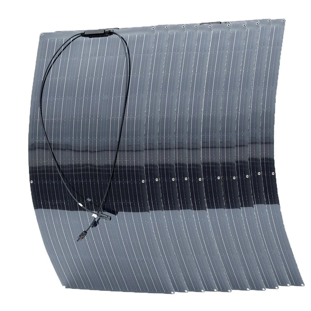 BOGUANG Semi-Flexible Solar Panel Balcony Photovoltaic PV 1500W 600W 450W 300W 150W 12 Volt | IP67 | Grade A Cells | PET | ETFE