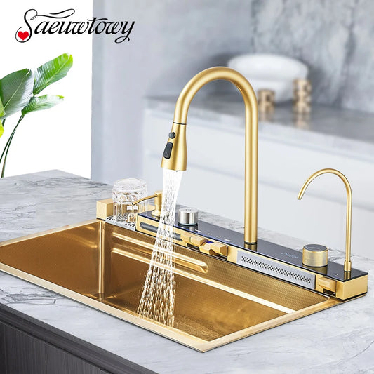Smart Digital Display Integrated Kitchen Sink Set With Water Purifier