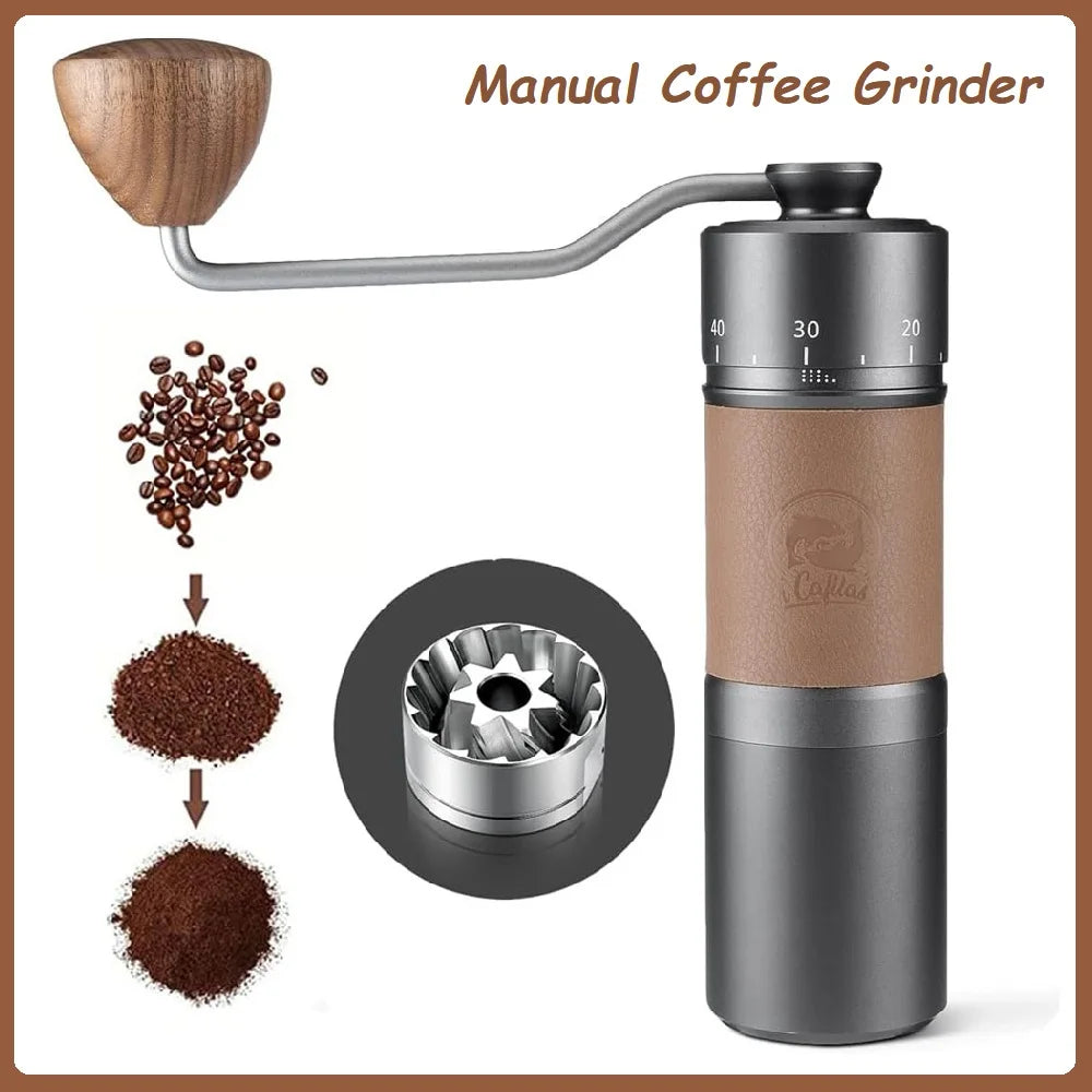 RECAFIMIL Manual Coffee Grinder CNC Adjustable Burr Stainless Steel