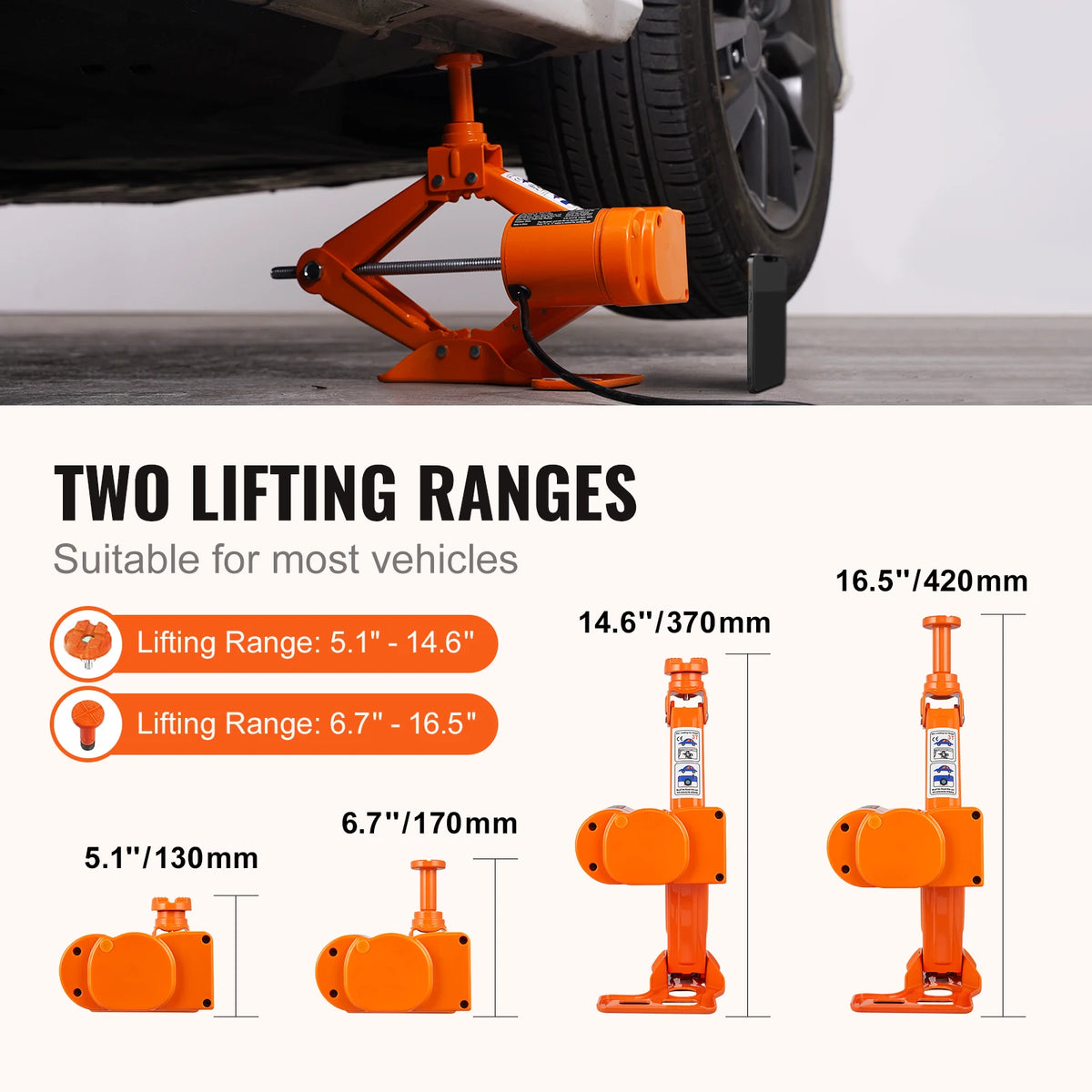 Succebuy 3 Ton Electric Car Jack With Impact Wrench