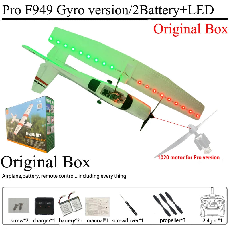 WLtoys F949 2.4G 3D6G 3Ch RC Airplane Fixed Wing Plane Outdoor Toys Drone RTF Upgrade Version Digital Servo F949S With Gyroscope