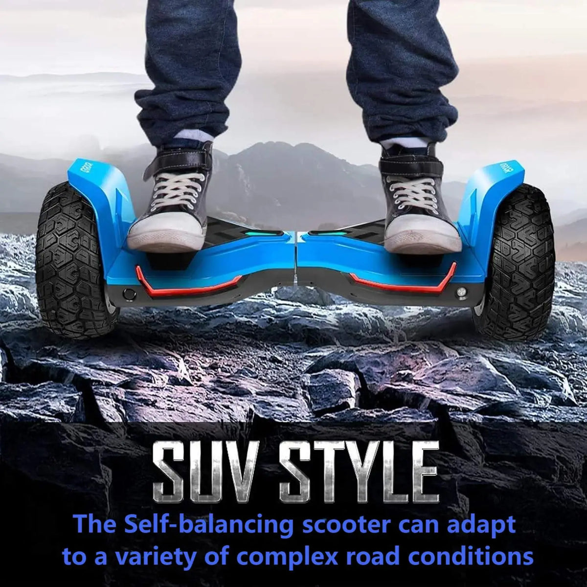 Off-Road Self-Balancing Scooter Dual 350W Motors Led Lights Indoor Outdoor