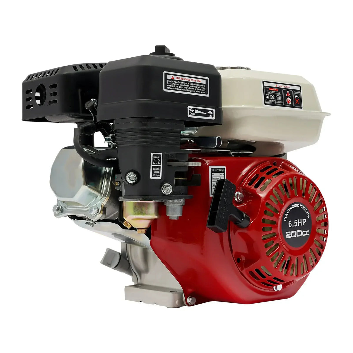 4 Stroke for Honda GX160 Gas Engine 200CC Motor, 6.5HP Gas Engine Single Cylinder OHV Cooling Horizontal Shaft, 5mm Shaft Keyway