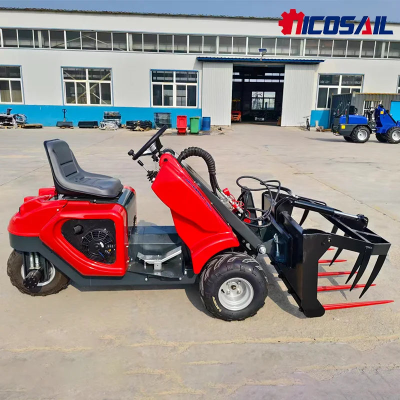 1.5 Ton Mini Three-wheel Skid Steer Loader - EPA Compliant Great For Animal Husbandry Construction & Farm EUR5 Certified