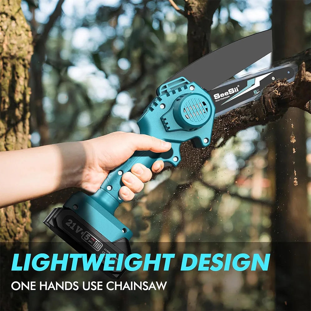 Seesii Cordless Mini Chainsaw Compatible With Makita 18V Battery